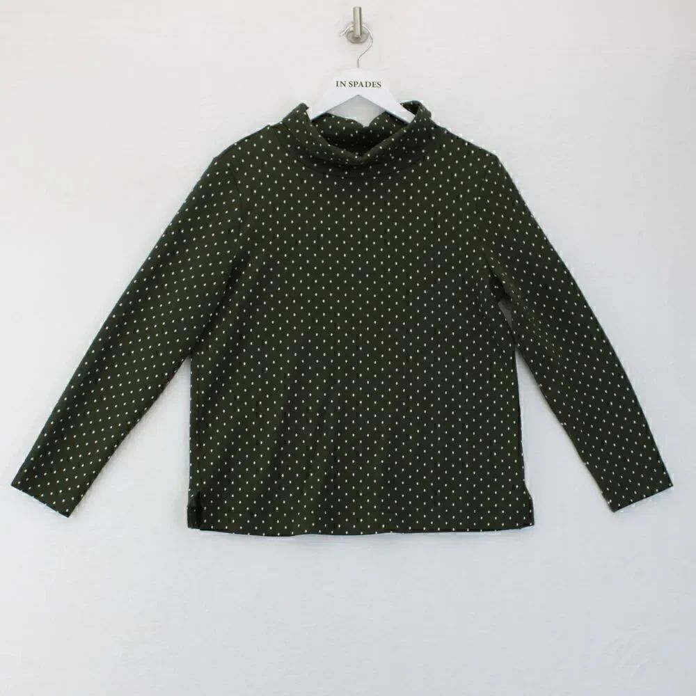 Women's Three Quarter Sleeve polka dot Pullover
